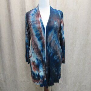 NWT Crepas Earthy Tie Dye Cardigan with Pockets Medium